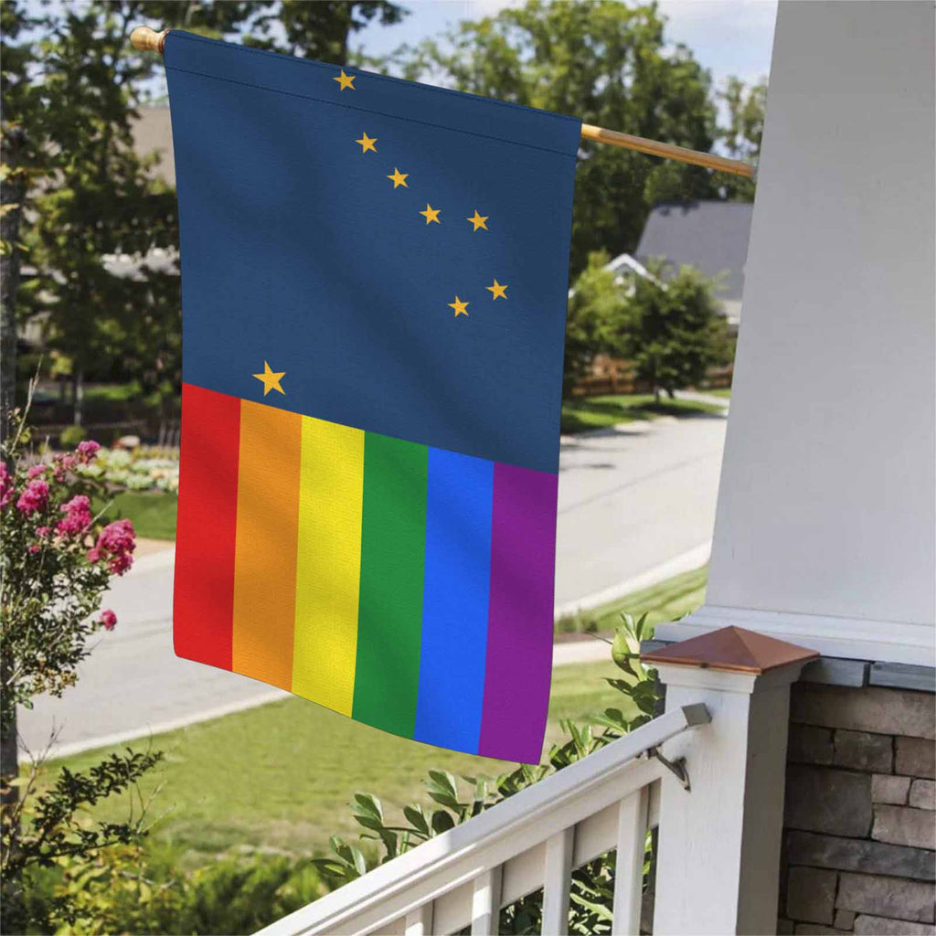 Alaska LGBTQ DOublesided Flag 36" x 60"