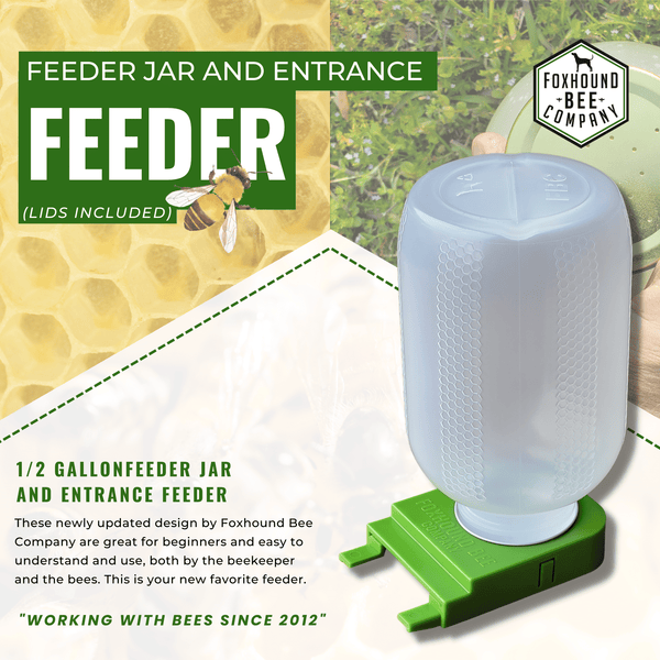 1/2 Gallon Jar and Foxhound Entrance Feeder with UV Inhibitor