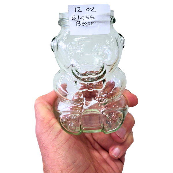 12 oz Glass Bear Honey Jar