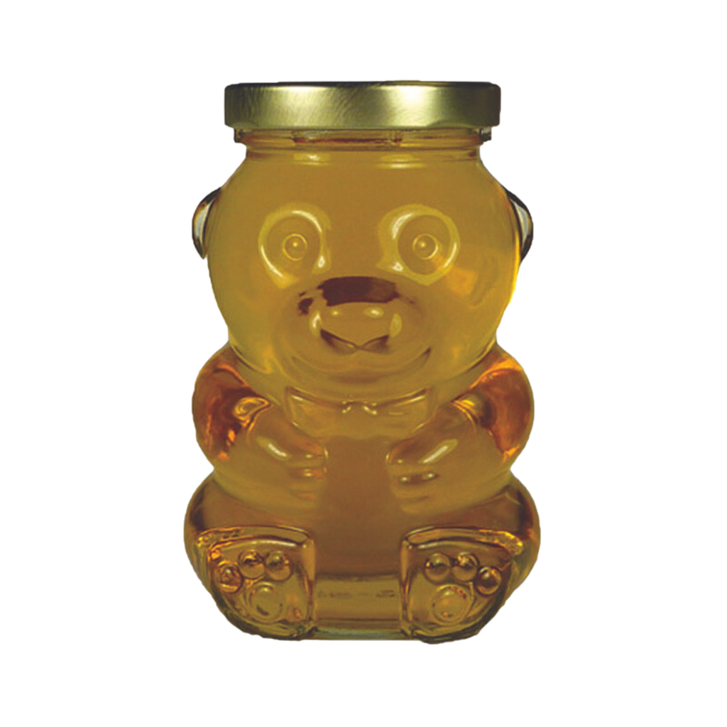 12 oz Glass Bear Honey Jar