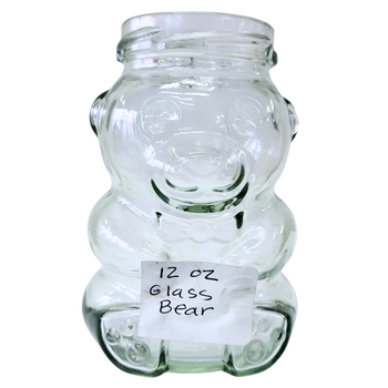 12 oz Glass Bear Honey Jar