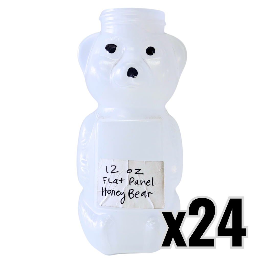 12 oz Plastic Flat Panel Honey Bears