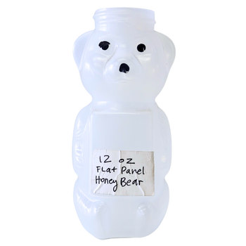 12 oz Plastic Flat Panel Honey Bears