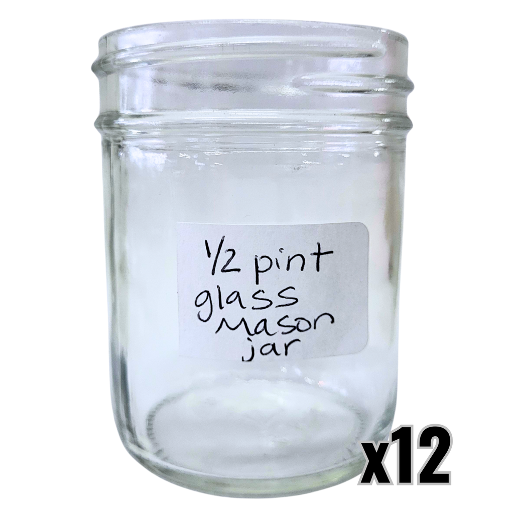 1/2 Glass Pint Mason Jar - 8 oz