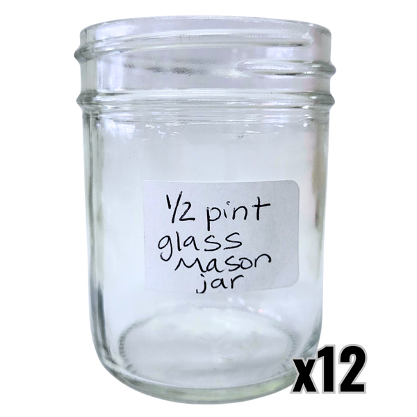 1/2 Glass Pint Mason Jar - 8 oz