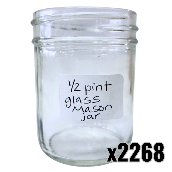 1/2 Glass Pint Mason Jar - 8 oz