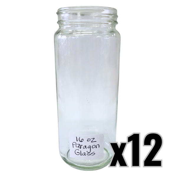 16 oz (12 fl oz) Glass Paragon Jars