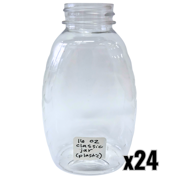 16 oz Plastic Classic Honey Jars