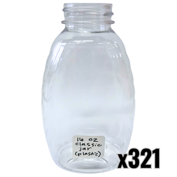 16 oz Plastic Classic Honey Jars