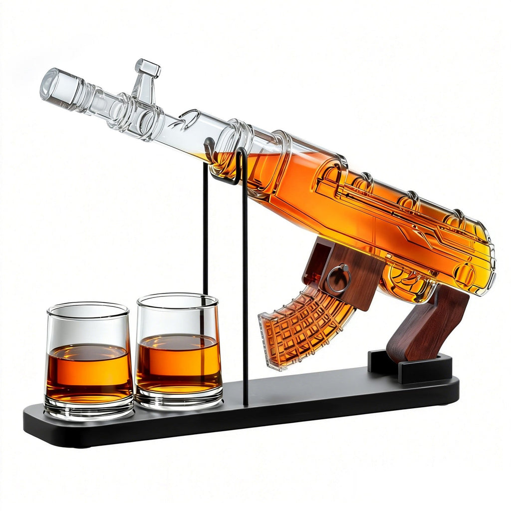 Gifts For Men Dad Guns Whiskey Decanter Set For Men Gun Decanter Detachable Magazine 2 Bullet Shot G