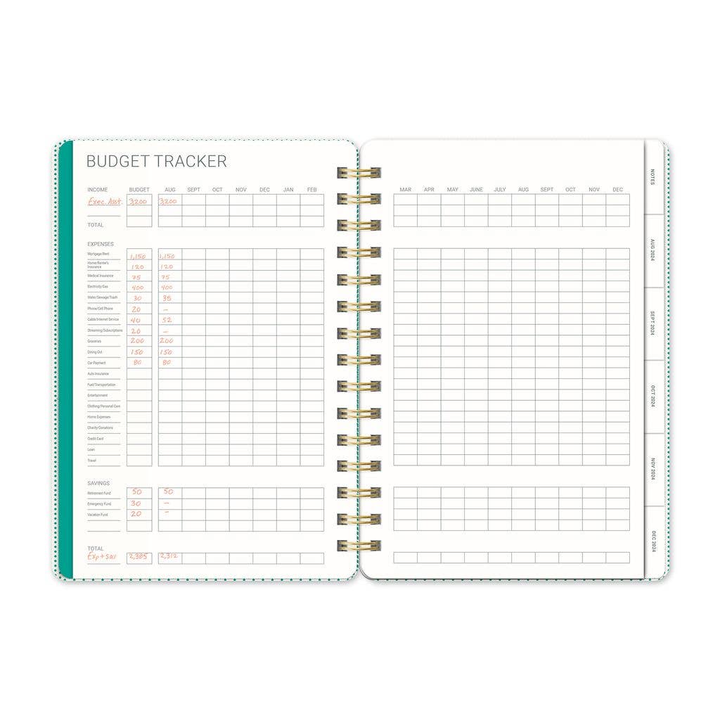 2025 Shroom Silhouettes Agatha Monthly Planner | Spiral Diary Journal Notebook | 5.75"w × 8.25