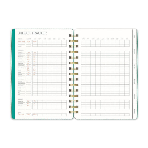 2025 Shroom Silhouettes Agatha Monthly Planner | Spiral Diary Journal Notebook | 5.75"w × 8.25