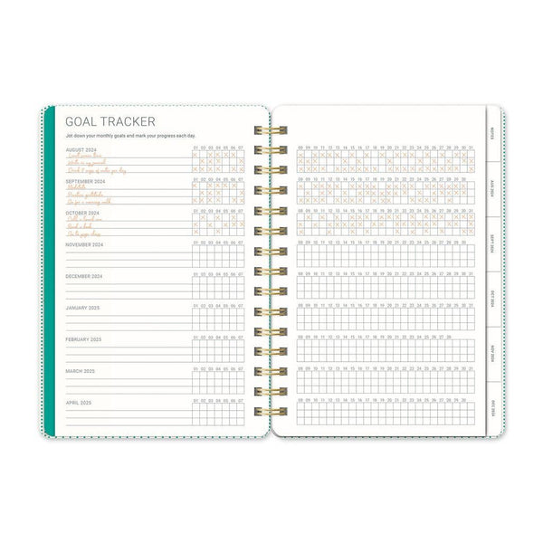 2025 Shroom Silhouettes Agatha Monthly Planner | Spiral Diary Journal Notebook | 5.75"w × 8.25