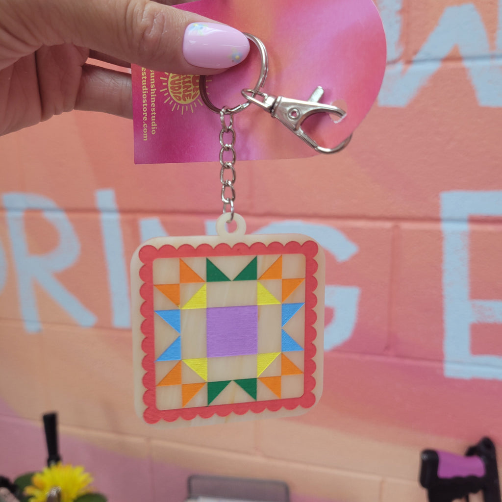 Large Pride Quilt Keychain