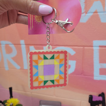 Large Pride Quilt Keychain