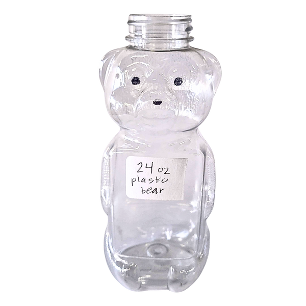 24 oz Plastic Flat Panel Honey Bears
