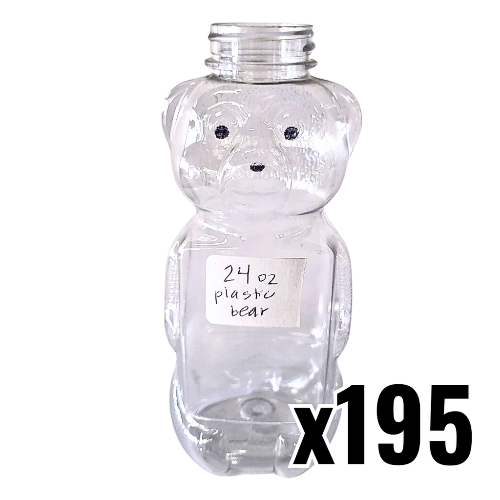 24 oz Plastic Flat Panel Honey Bears