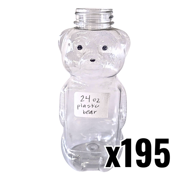 24 oz Plastic Flat Panel Honey Bears