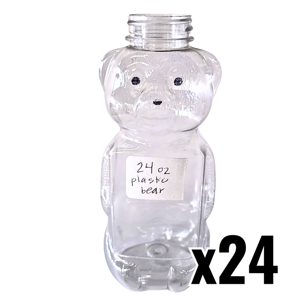 24 oz Plastic Flat Panel Honey Bears
