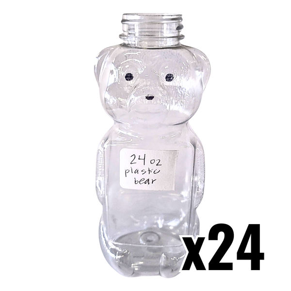 24 oz Plastic Flat Panel Honey Bears