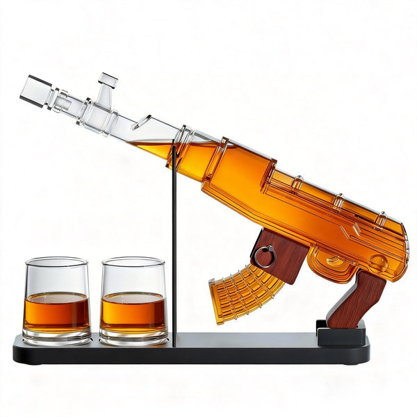 Gifts For Men Dad Guns Whiskey Decanter Set For Men Gun Decanter Detachable Magazine 2 Bullet Shot G