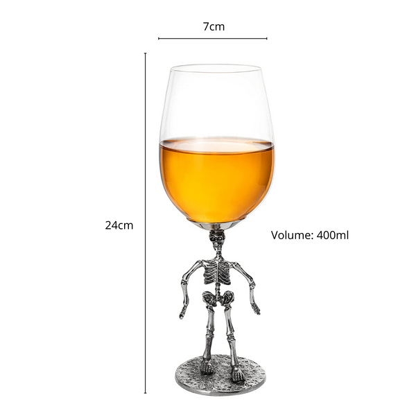 Stemmed Skeleton Wine Glass Set Of 2 By 12OZ Skeleton Glasses 10 H Goth Gifts Skelet