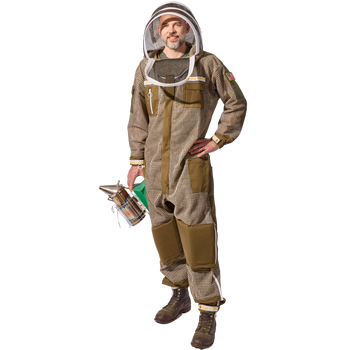 Sting Stopper Professional Ventilated Beekeeping Suit - Olive Green