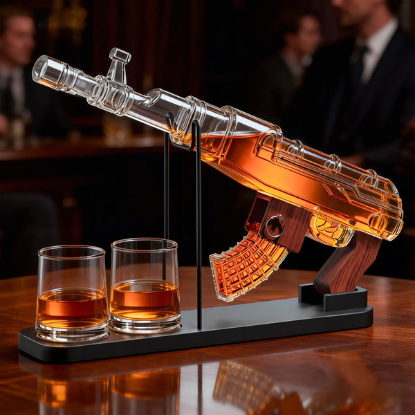 Gifts For Men Dad Guns Whiskey Decanter Set For Men Gun Decanter Detachable Magazine 2 Bullet Shot G