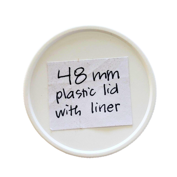 48 mm White Plastic Lids with Pressure Seal