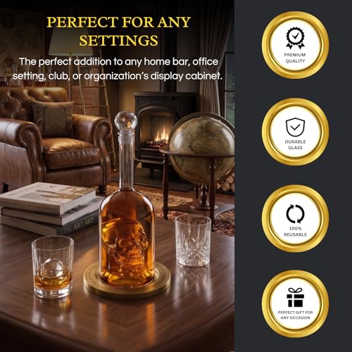 Skull Bottle Premium Barware Gift Elegant Drinkware Collection