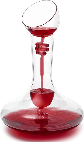 Wine Tower Decanting Aerator Set By 2 Aerating Parts Upper And Lower Aerators Piece