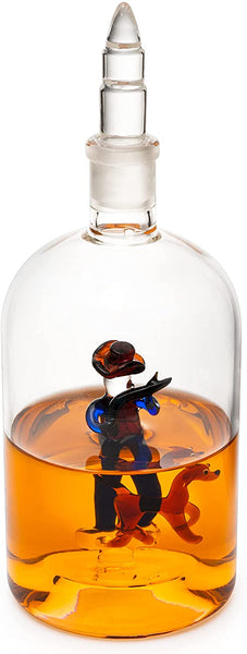 Man With Dog Hunting Bullet Whiskey Decanter Premium Barware Gift