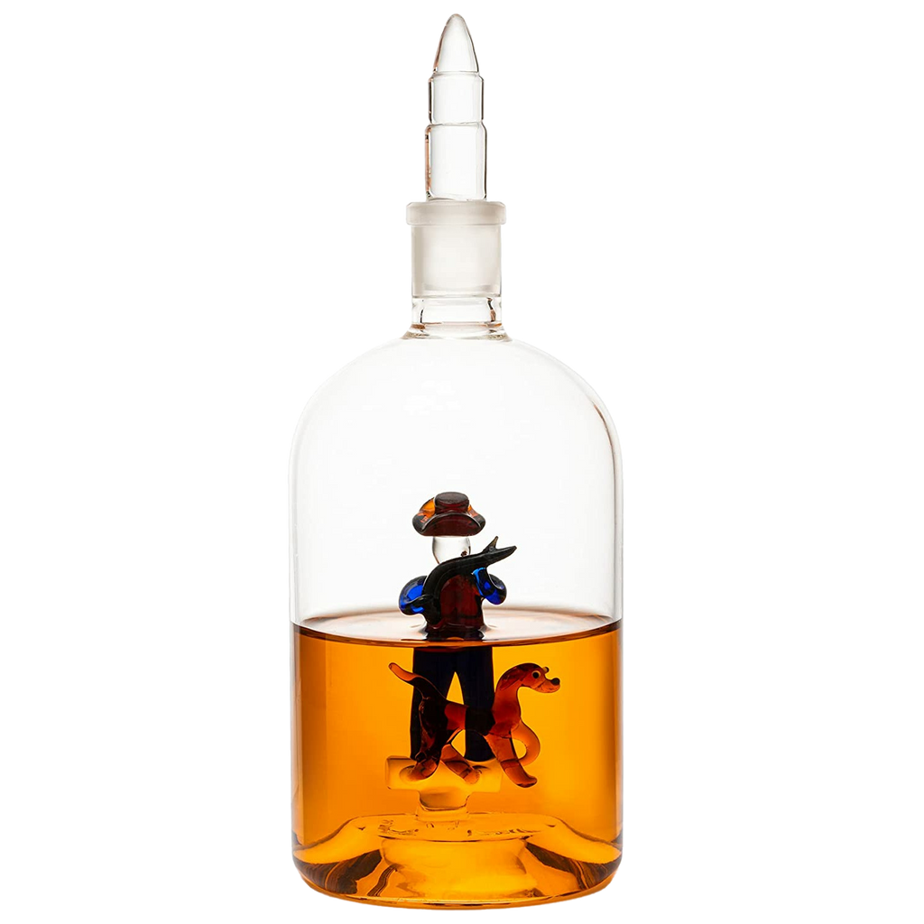 Man With Dog Hunting Bullet Whiskey Decanter Premium Barware Gift