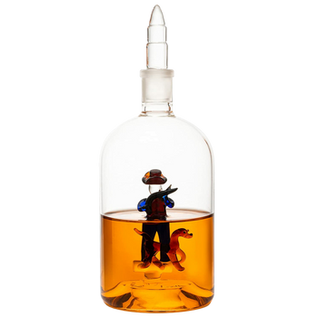 Man With Dog Hunting Bullet Whiskey Decanter Premium Barware Gift