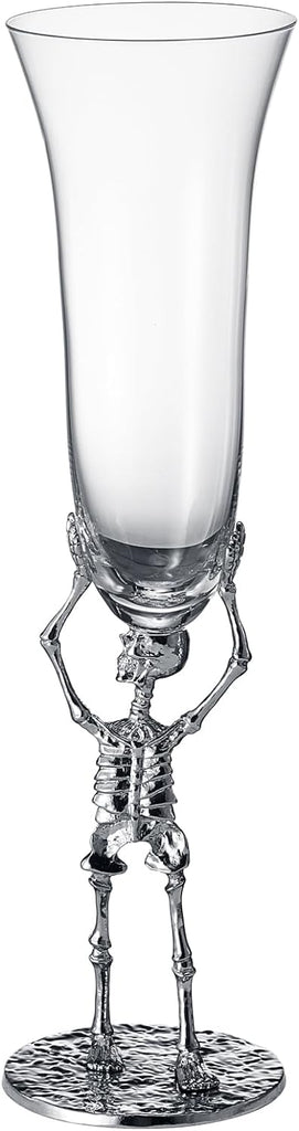 Skeleton Champagne Flute Glass Single 7 5OZ Halloween Skeleton Glasses 10 H Goth Gifts Skeleton Gift