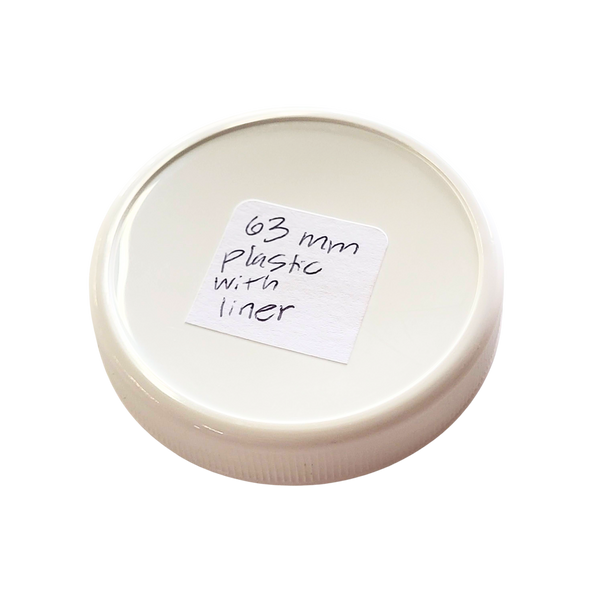 63mm Plastic Lids with Liner