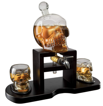 Skull Whiskey 750ML Decanter Set Premium Barware Gift Elegant Drinkware Collection