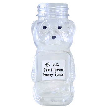8 oz Plastic Flat Panel Honey Bears