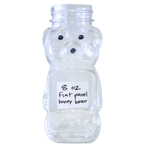 8 oz Plastic Flat Panel Honey Bears