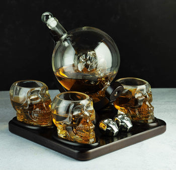 Large Skull Face Decanter Premium Barware Gift Elegant Drinkware Collection