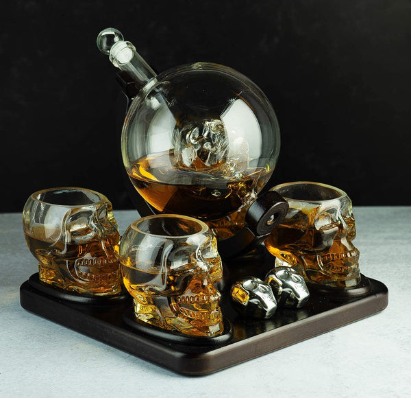 Large Skull Face Decanter Premium Barware Gift Elegant Drinkware Collection