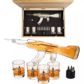 Gun Whiskey Decanter Set By Skf1801 Whiskey Gun Decanter 8 Bullet Whiskey Chillers M