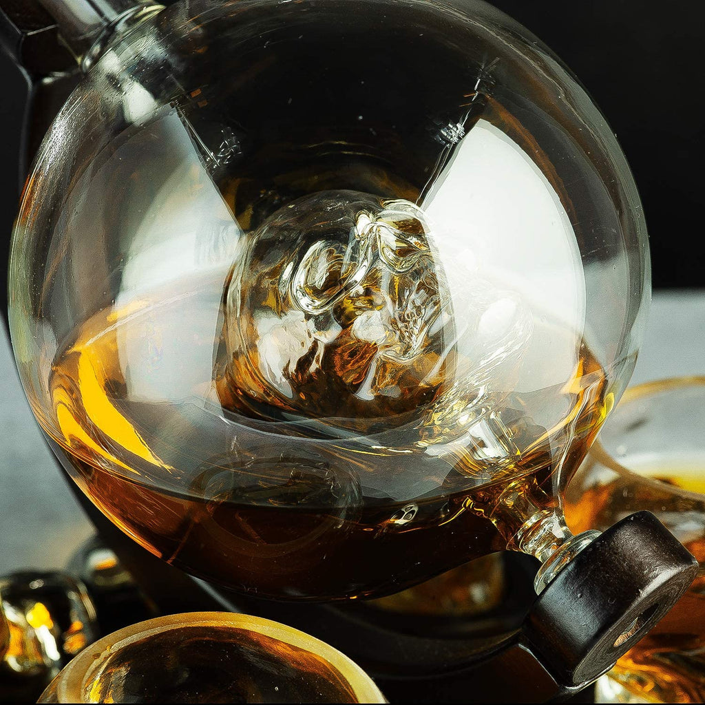 Large Skull Face Decanter Premium Barware Gift Elegant Drinkware Collection