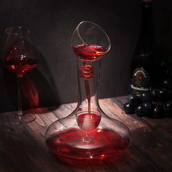 Wine Tower Decanting Aerator Set By 2 Aerating Parts Upper And Lower Aerators Piece