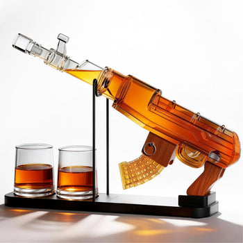 Gifts For Men Dad Guns Whiskey Decanter Set For Men Gun Decanter Detachable Magazine 2 Bullet Shot G