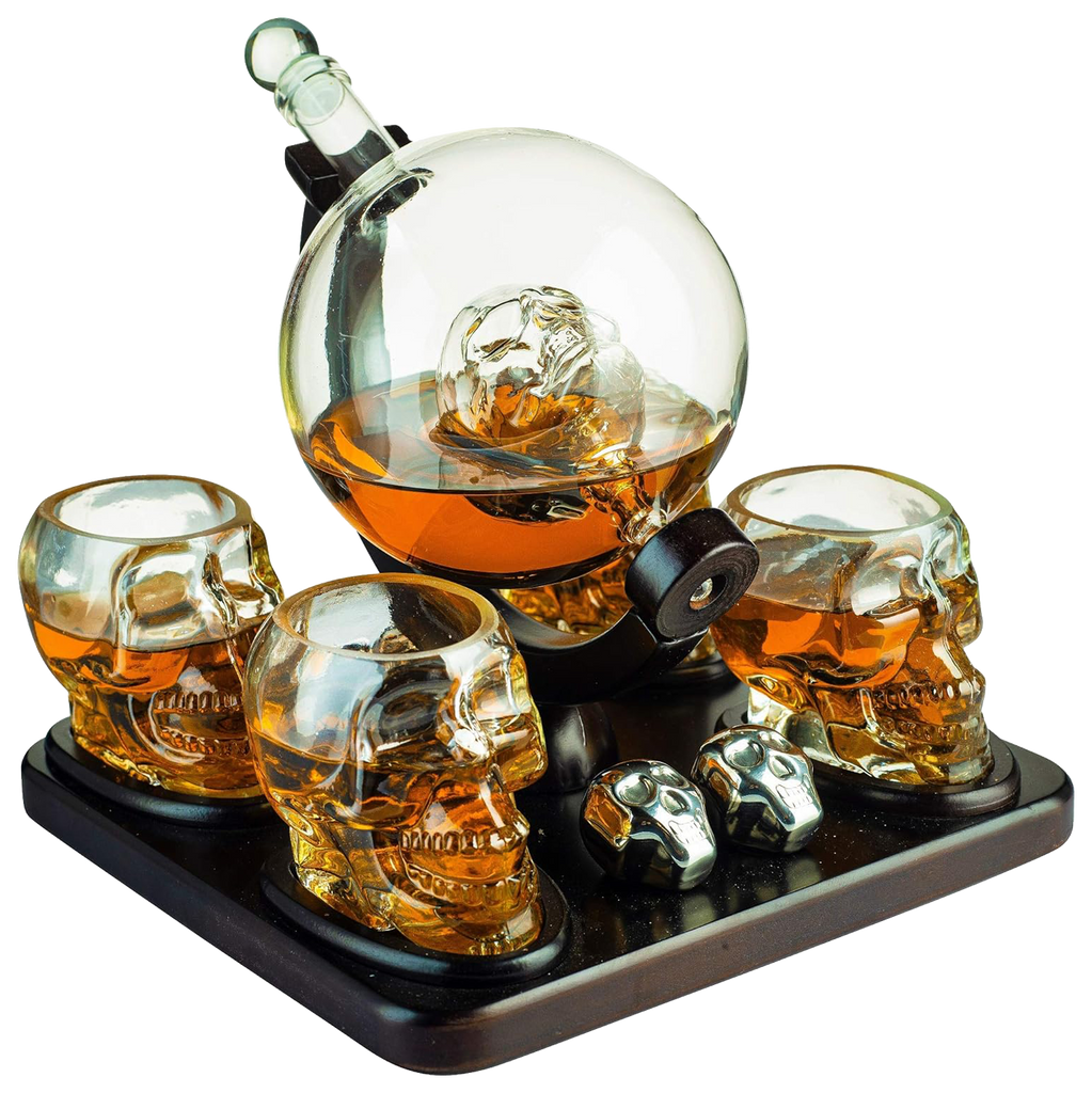 Large Skull Face Decanter Premium Barware Gift Elegant Drinkware Collection