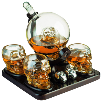 Large Skull Face Decanter Premium Barware Gift Elegant Drinkware Collection