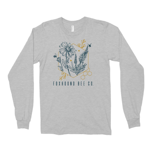 Abstract Flower Long Sleeve Tee Shirt