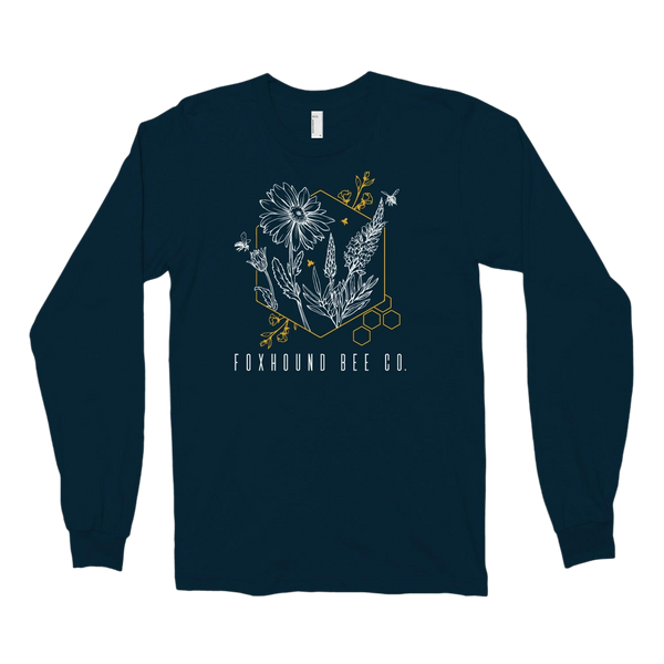 Abstract Flower Long Sleeve Tee Shirt