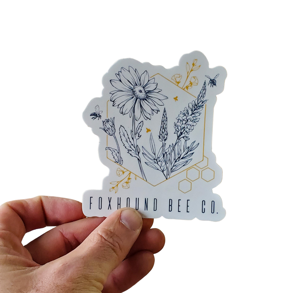 Abstract Flowers Vinyl Sticker